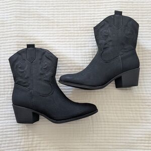 Black Western Ankle Boots